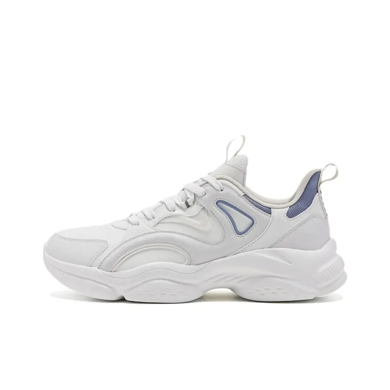 QIAODAN Cushioned Slip Resistant Low Top Running Shoes Men's Mist Gray-0