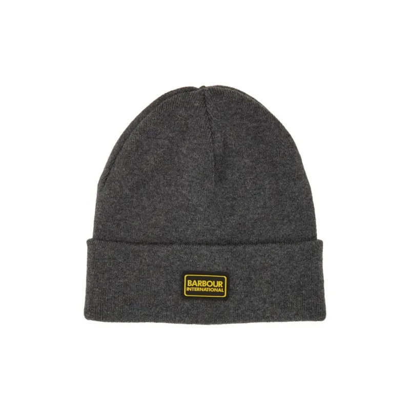 BARBOUR Logo Patch Ribbed Beanie-0