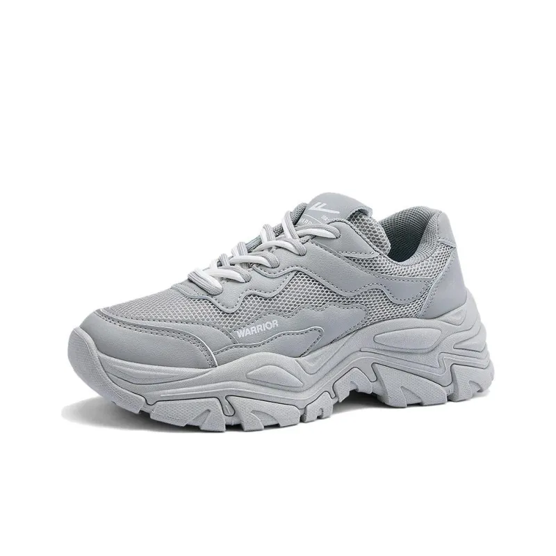 Warrior Cushioning Low Top Chunky Sneakers Women's Gray-1