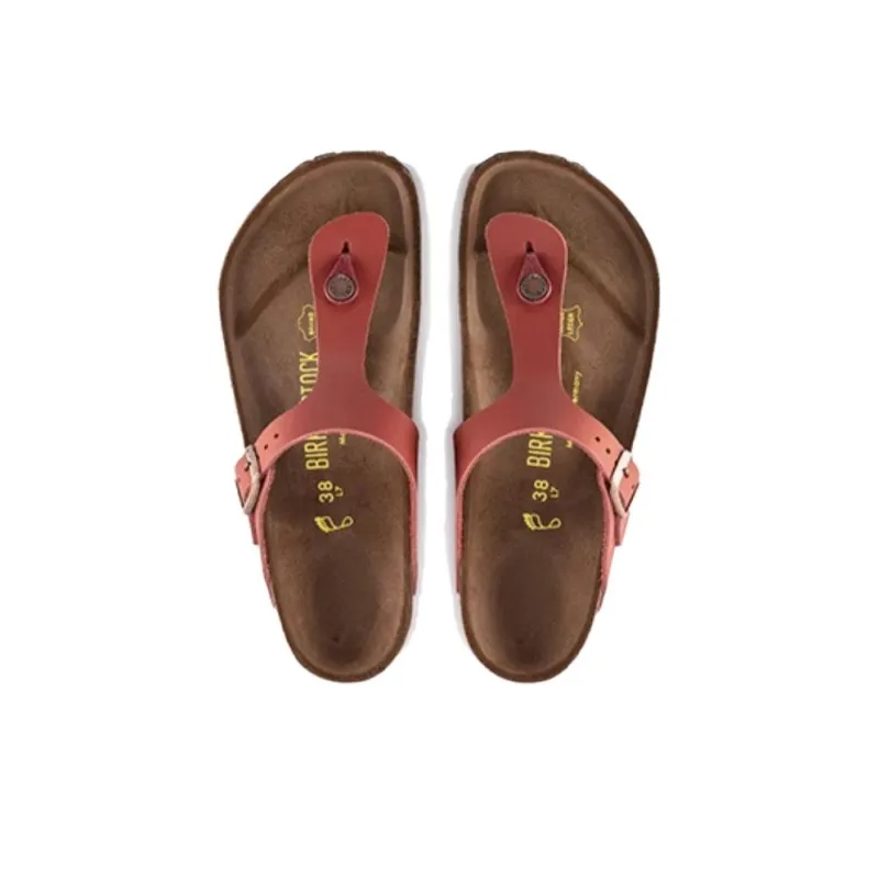Birkenstock Gizeh Flip Flops Women's Red Regular-3