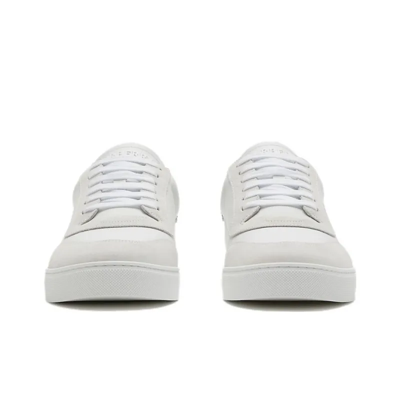 Burberry Low Top Skateboard Shoes Men's White-2