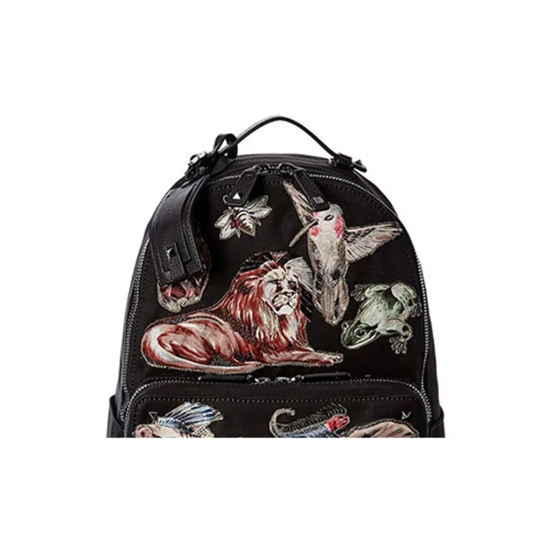 Valentino Canvas Backpack Regular Men's Black-2