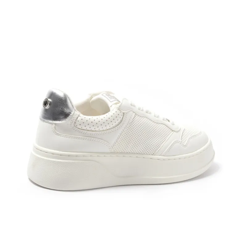 STEVE MADDEN Low-Top Skateboard Shoes 4cm Women's White-3