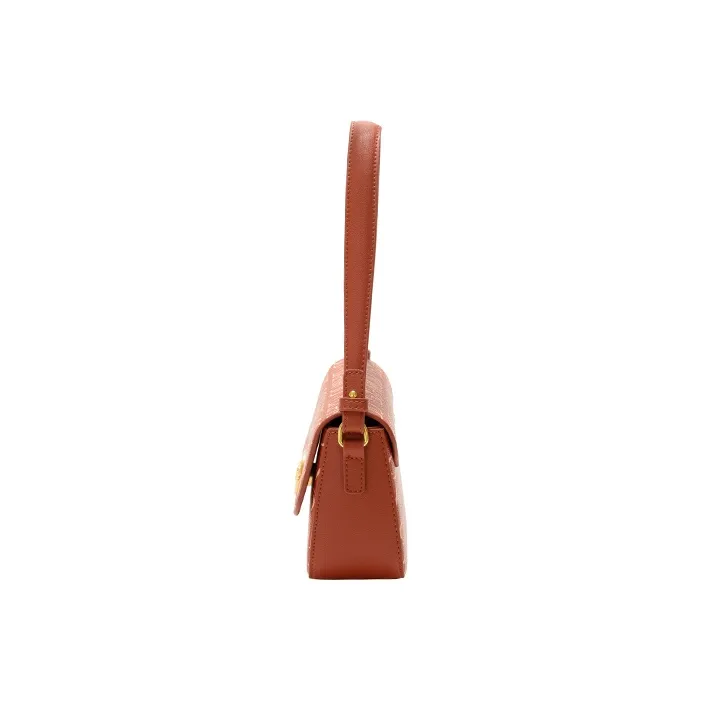 GXFMOD Genuine Leather Shoulder Bag, Crossbody Bag Trumpets Women's Red & Yellow-4