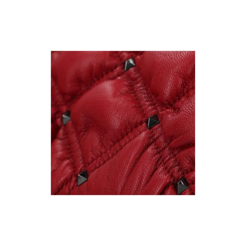 Valentino GARAVANI Leather Crossbody Bag Shoulder Bag Women's Red-3