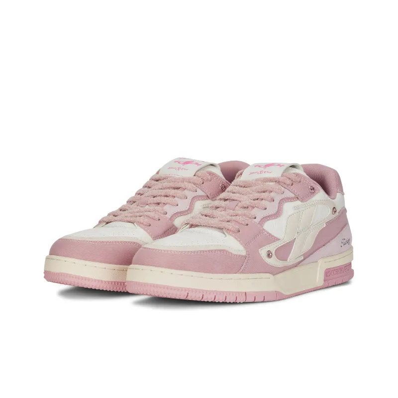 HARSH AND CRUEL Star Ring Shoes Cushioning Lightweight Breathable Low Top Skateboard Shoes Unisex Pink Diamond Denim-2
