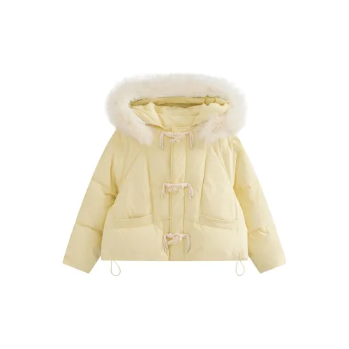 CREAMY SWEET Down Jackets Women's Custard Yellow Pack