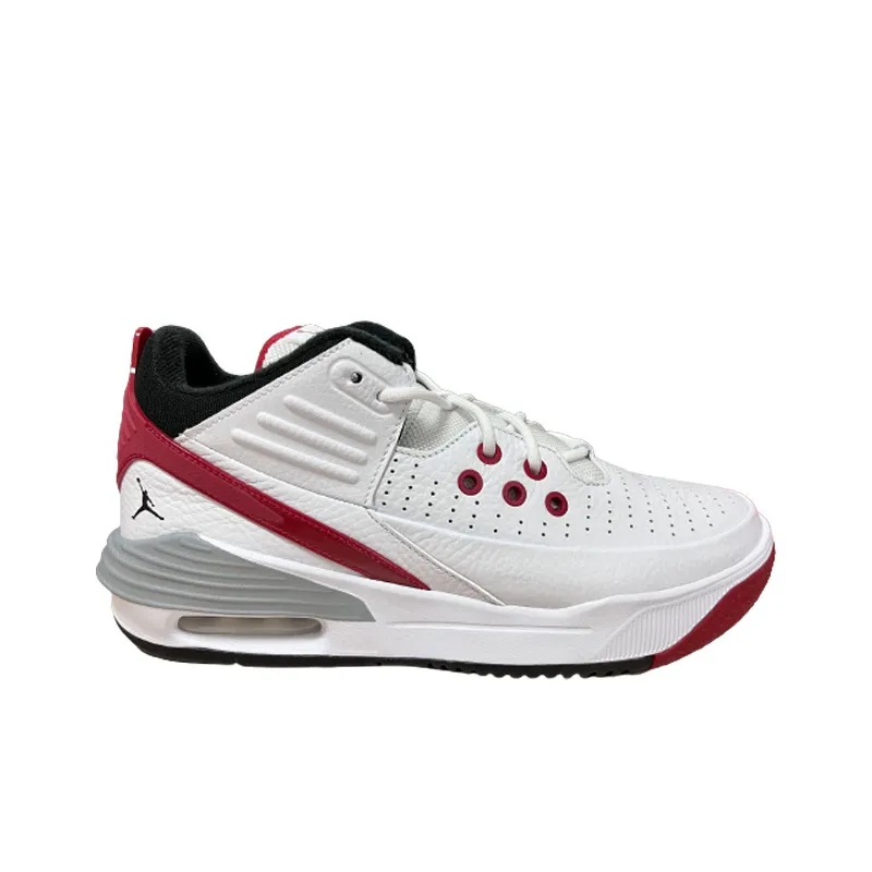 Jordan Max Aura 5 White Varsity Red-1