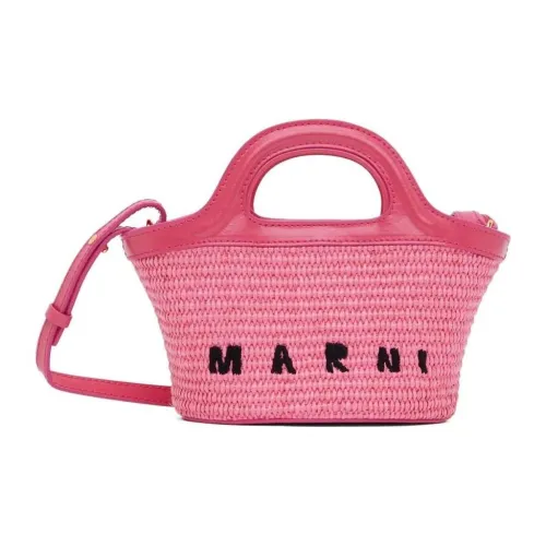 MARNI Cow Leather Shoulder Bag Crossbody Bag Handbag Kids' Pink