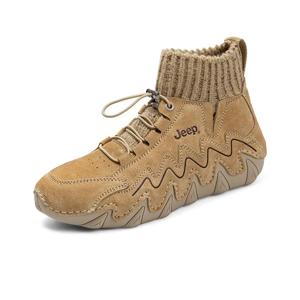 Jeep Octopus, Knitted Fabric Stretch Casual Thermal Ankle Boots Women's-1