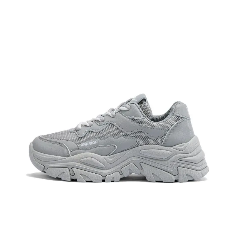 Warrior Cushioning Low Top Chunky Sneakers Women's Gray-0