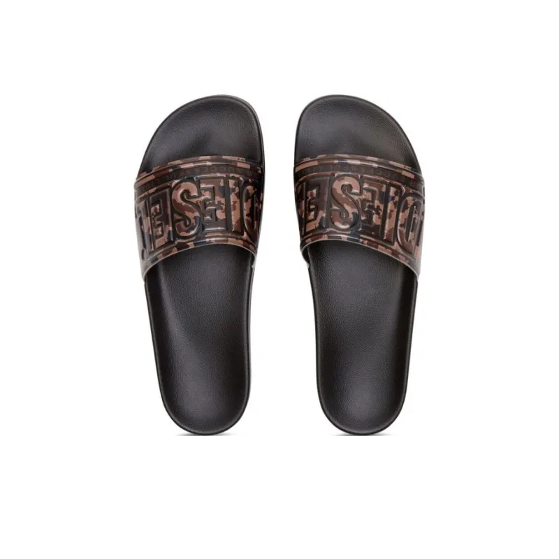 DIESEL Sa-Mayemi Cc X Logo-embossed Sildes-3
