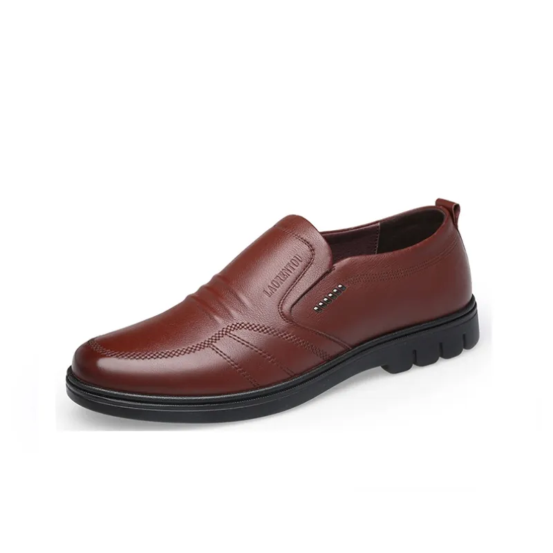 LAORENTOU Men's Casual Shoes Men Mid Top Black/Brown-1
