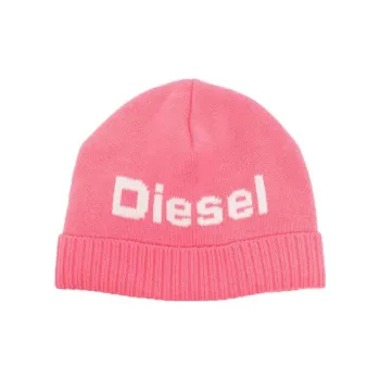 DIESEL Kids Logo-print Ribbed-trim Beanie