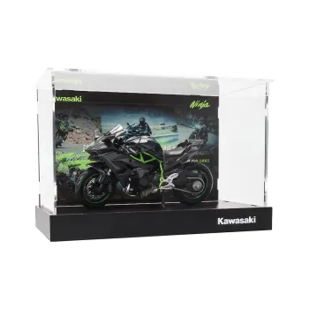 Whales Fall In The Tide Of Play Kawasaki H2R+Garage Acrylic Display Case Model Accessories