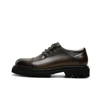 GOLDLION Dress Shoes Men Low Top Brown/Black