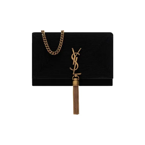SAINT LAURENT Viscose Shoulder Bag, Crossbody Bag, Wallet Regular Women's Black