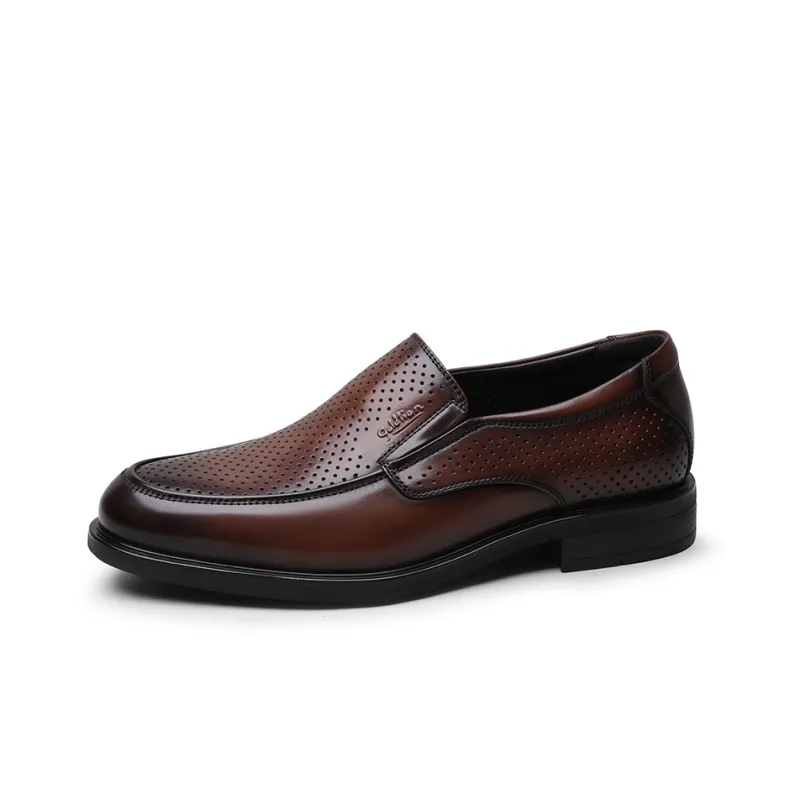 GOLDLION Loafers Men Black Business/Black Perforated/Brown Perforated-11