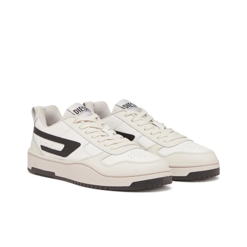 DIESEL S-Ukiyo Low-Top Skateboard Shoes Men's Black White-2