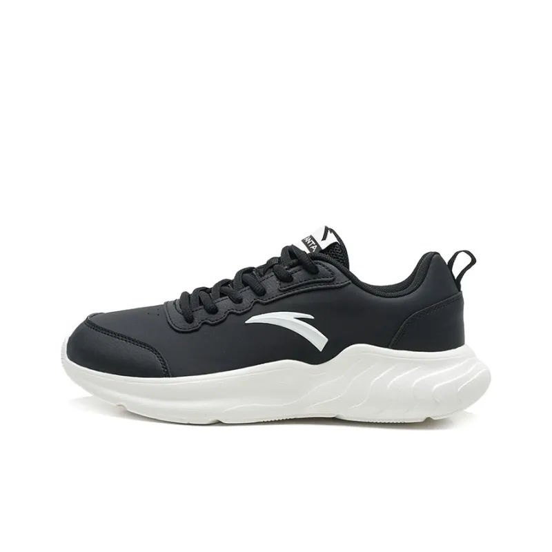Anta Running Collection Slip Resistant Breathable Low Top Running Shoes Men's Black White-0