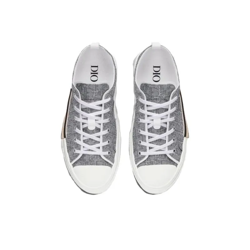 DIOR B23 Low Top Ruthenium Metallic Thread DIOR Oblique Jacquard-4