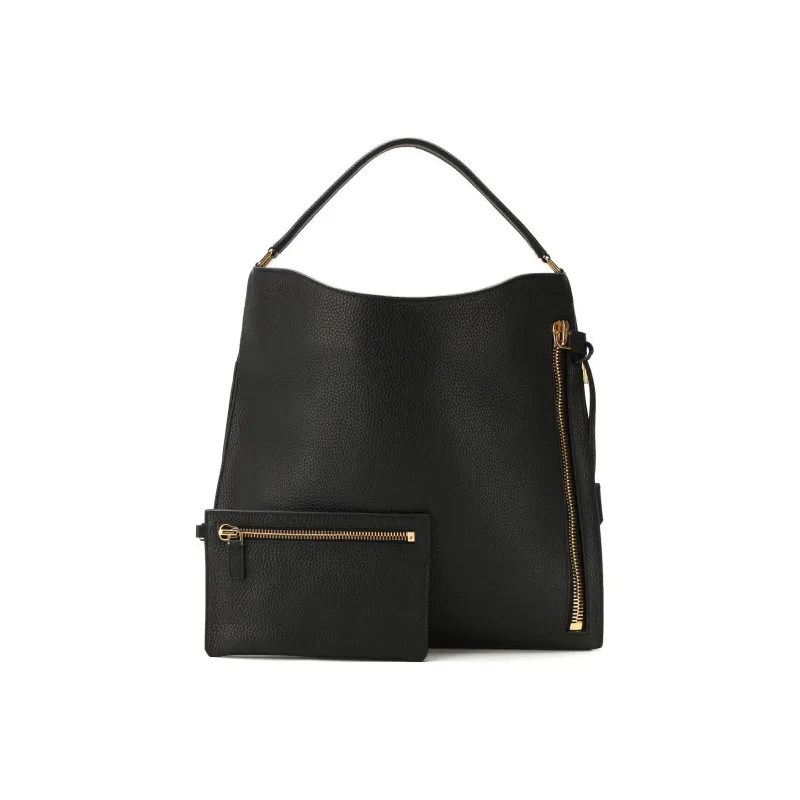 TOM FORD ALIX Grained Leather Hobo Bag Handbag Women's-4