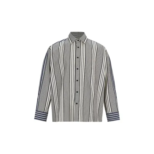 URBAN REVIVO Shirts Men Black Stripes