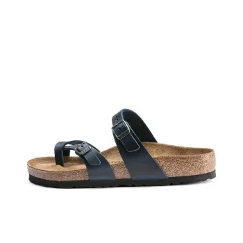 Birkenstock Mayari Waxy Leather Narrow Fit 'Blue' Women's