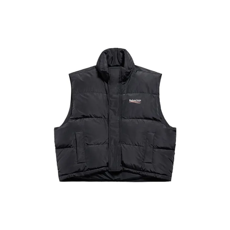 Balenciaga Political Campaign Cocoon Puffer Gilet 46 - POIZON 
