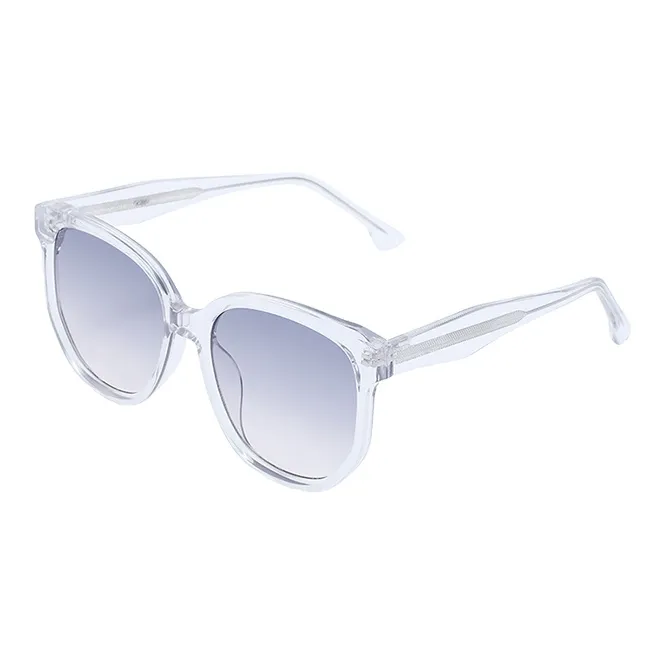 Kappa Plate Frame Oval Sunglasses Unisex Silver White-1