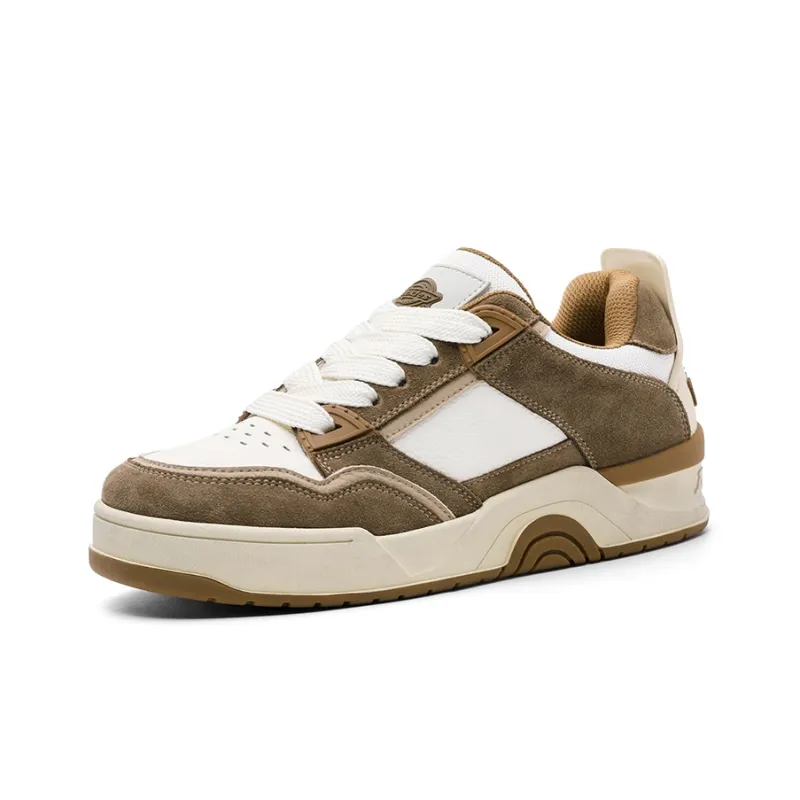 Dickies Anti Slip Wear Resistant Low Top Skateboard Shoes Men's White Coffee-1