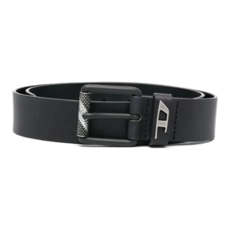 DIESEL Bent Logo Plaque Buckle Belt-0