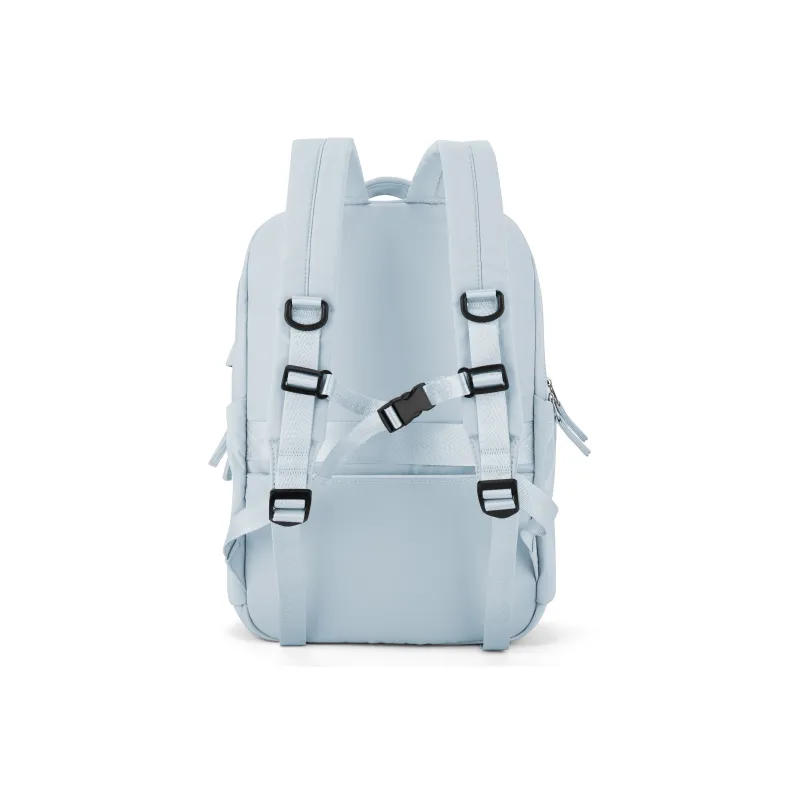 QING QI ZHE Fabric Laptop Bag Travel Bag Backpack Unisex Black/Gray/Blue/Green/Ecru/Purple-18