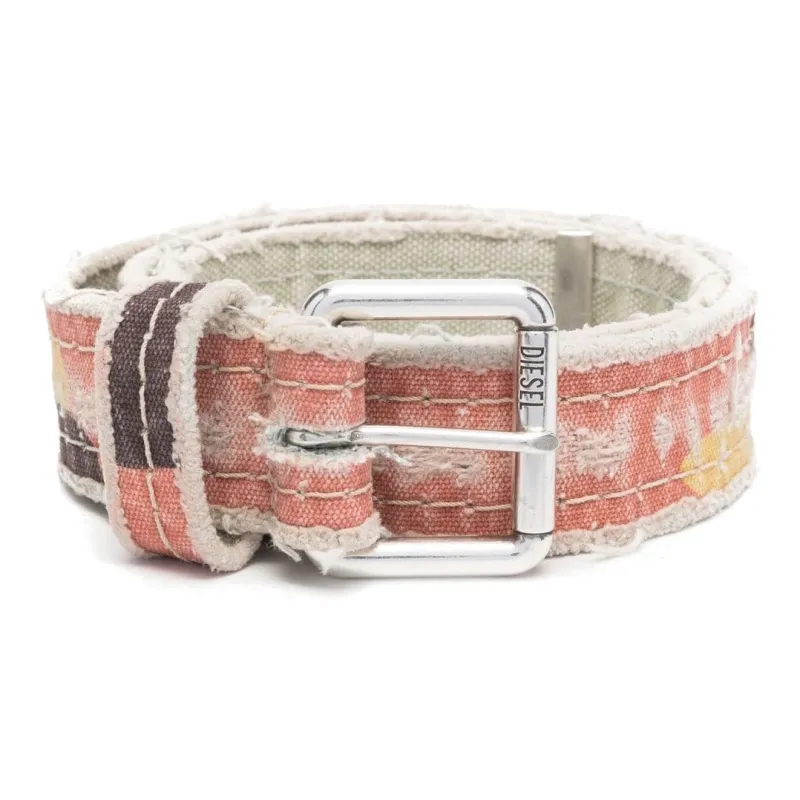 DIESEL Distressed Denim Belt-0