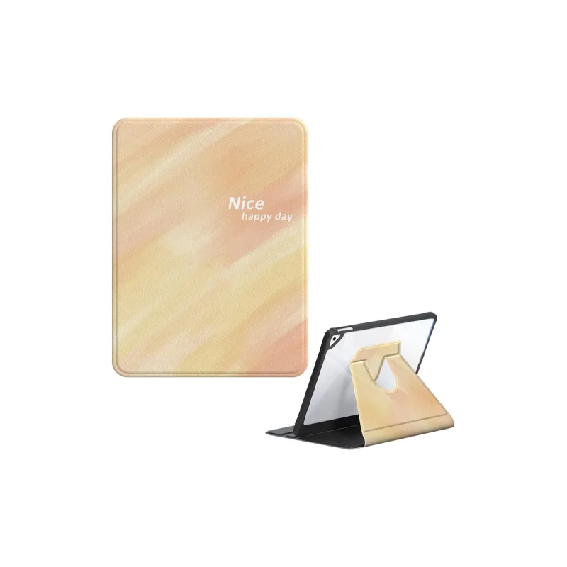 MSMF Apple Rotatable Flat Cover Gradient Blended Watercolor Premium Trendy IPad Protective Case-8