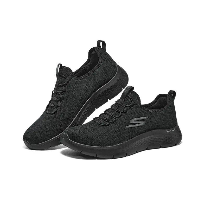 Skechers Go Walk Fle Anti Slip Wear Resistant Low Top Casual Shoes Men's All Black-2