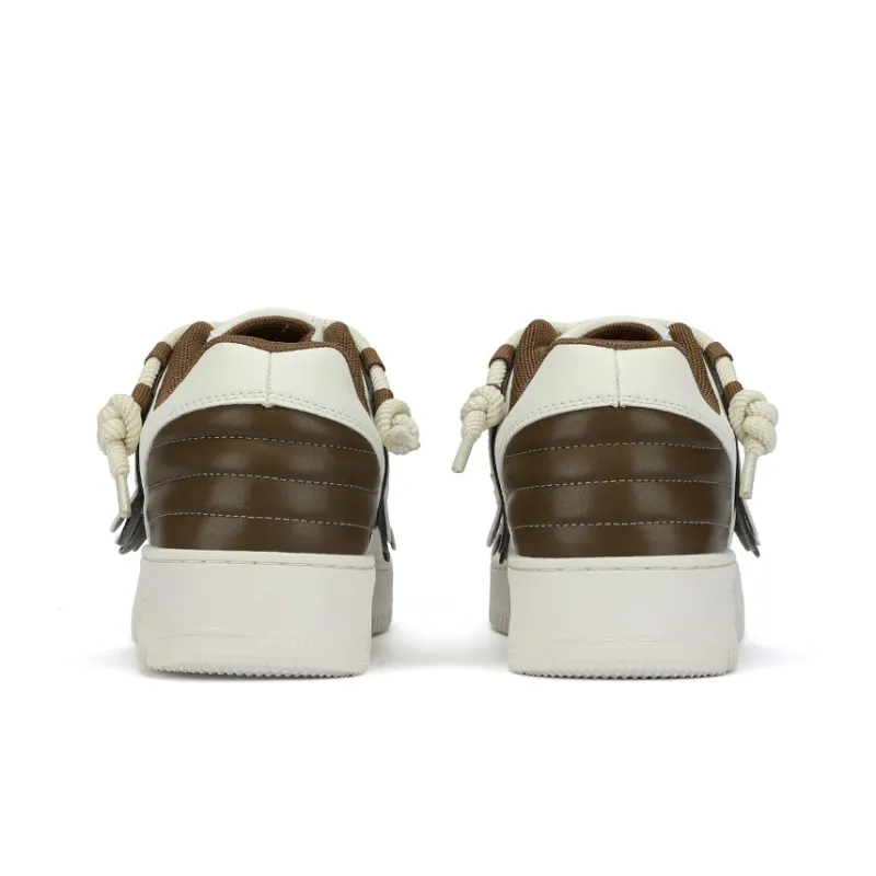 FLOSSIE Skateboard Shoes Unisex Low Top White Pink/White Black/White/Beige Khaki-10