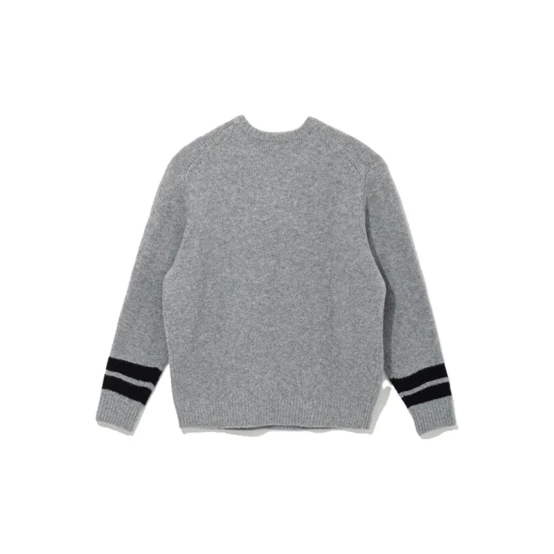 New Era X MLB New York Yankees Color Block Loose Sweater Gray-1