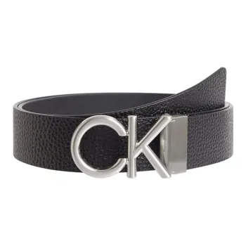 CALVIN KLEIN Cow Leather Belts Men's Black Width 3.5cm