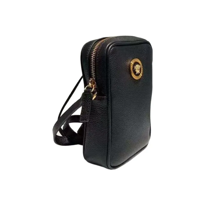 VERSACE Leather Shoulder Bag Crossbody Bag Regular Men's Black-1