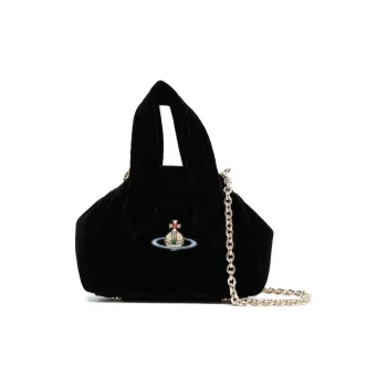 Vivienne Westwood Velour Shoulder Bag, Crossbody Bag, Handbag Mini Women's Black