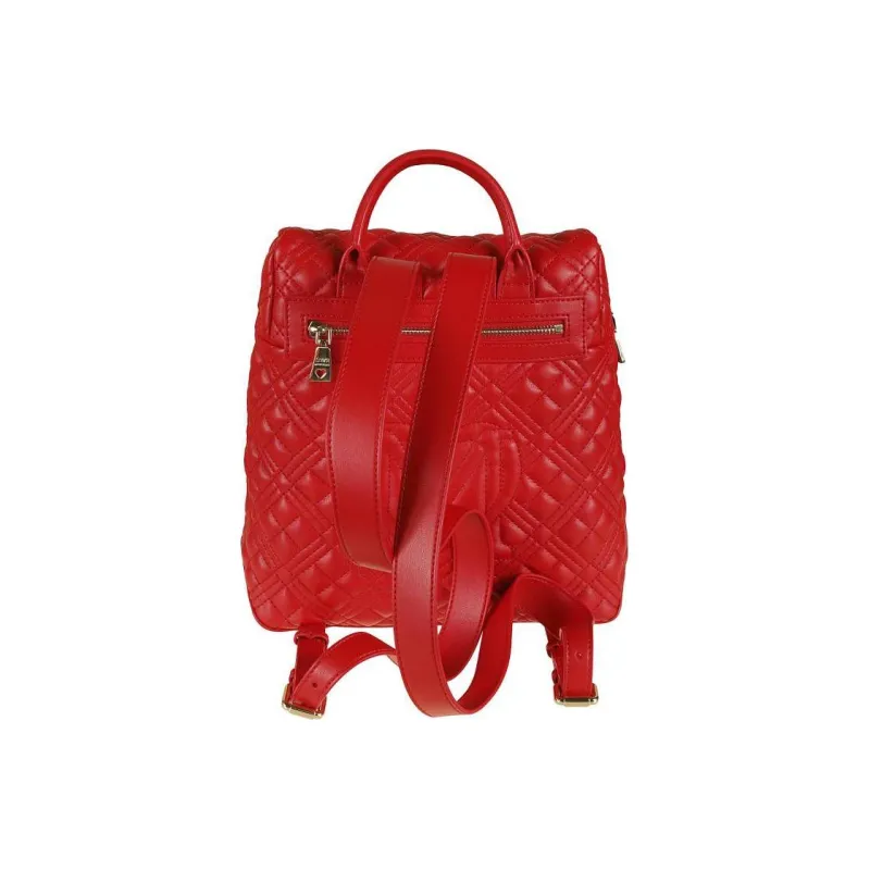 LOVE MOSCHINO Polyurethane Backpack Women's Bright Red-3