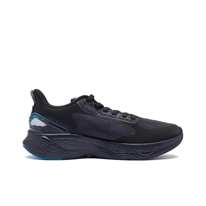 QIAODAN Streamer 4.0 Cushioning Low Top Running Shoes Men's Black Cyan-1