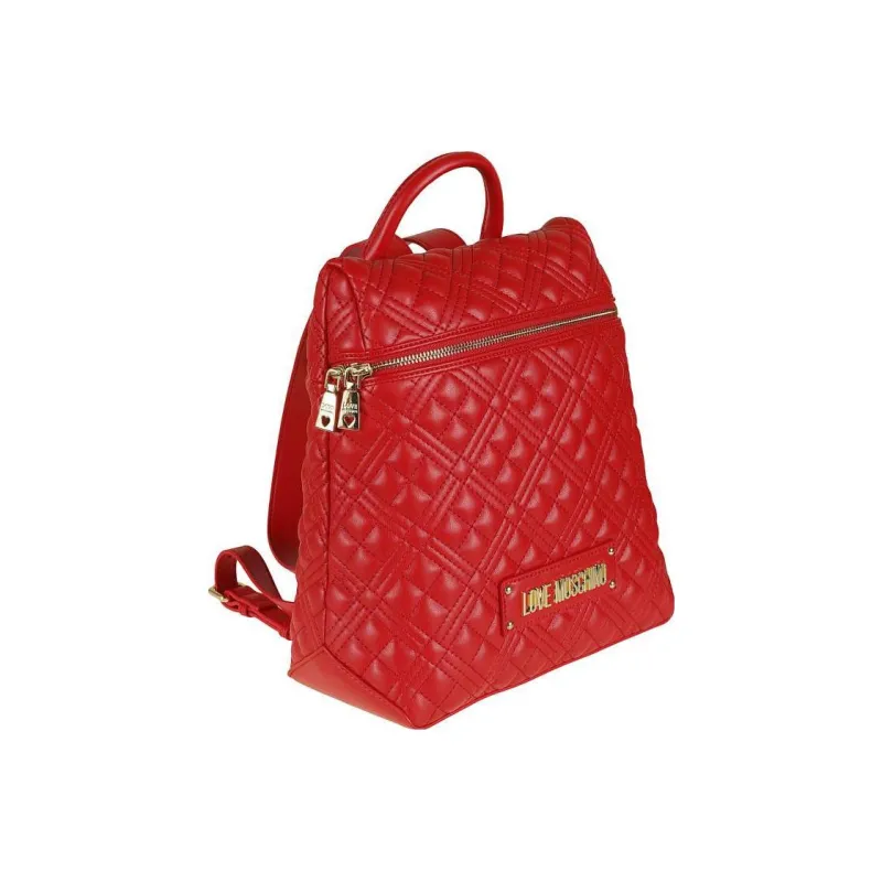 LOVE MOSCHINO Polyurethane Backpack Women's Bright Red-2