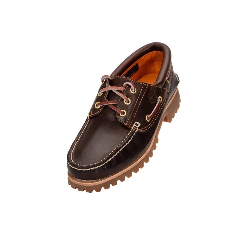 Timberland 3 Eye Lug Handsewn Boat Shoe 'Brown'-1