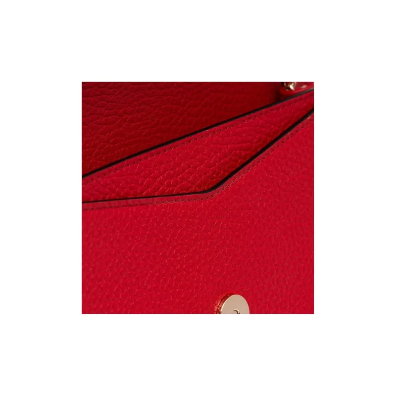 Valentino Cow Leather Envelope Bag Shoulder Bag Crossbody Bag Women's Red-3