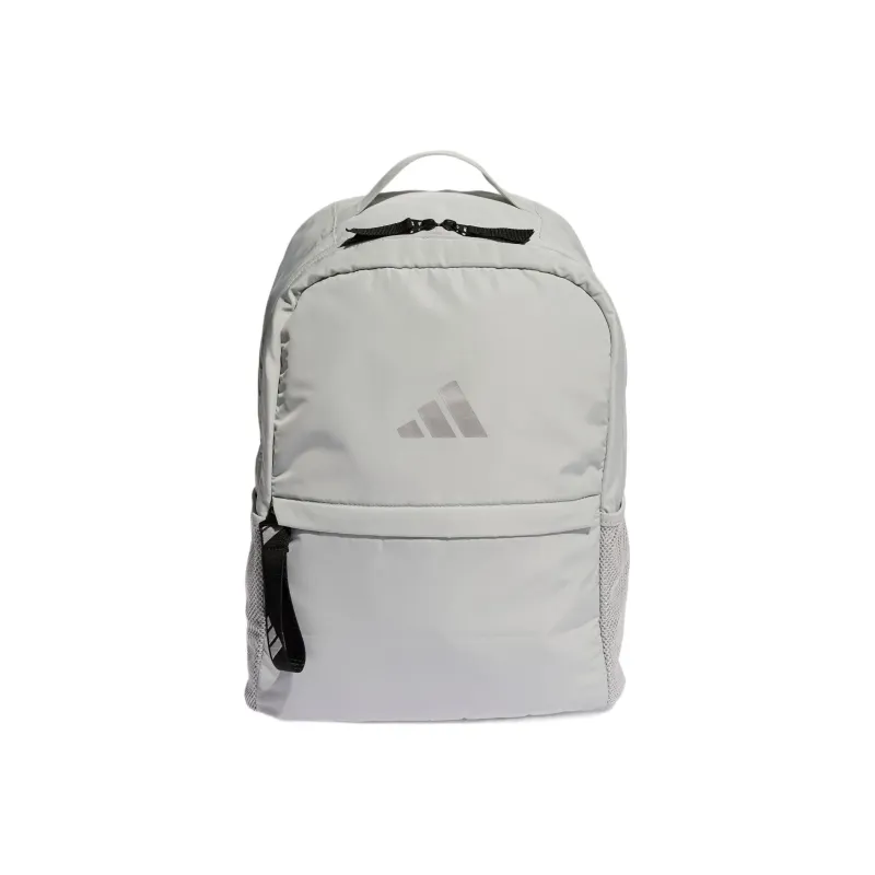 Adidas Recycled Polyester Plain Weave Fabric Backpack Regular Unisex Iridescent Silver/Metallic Silver/Black-0