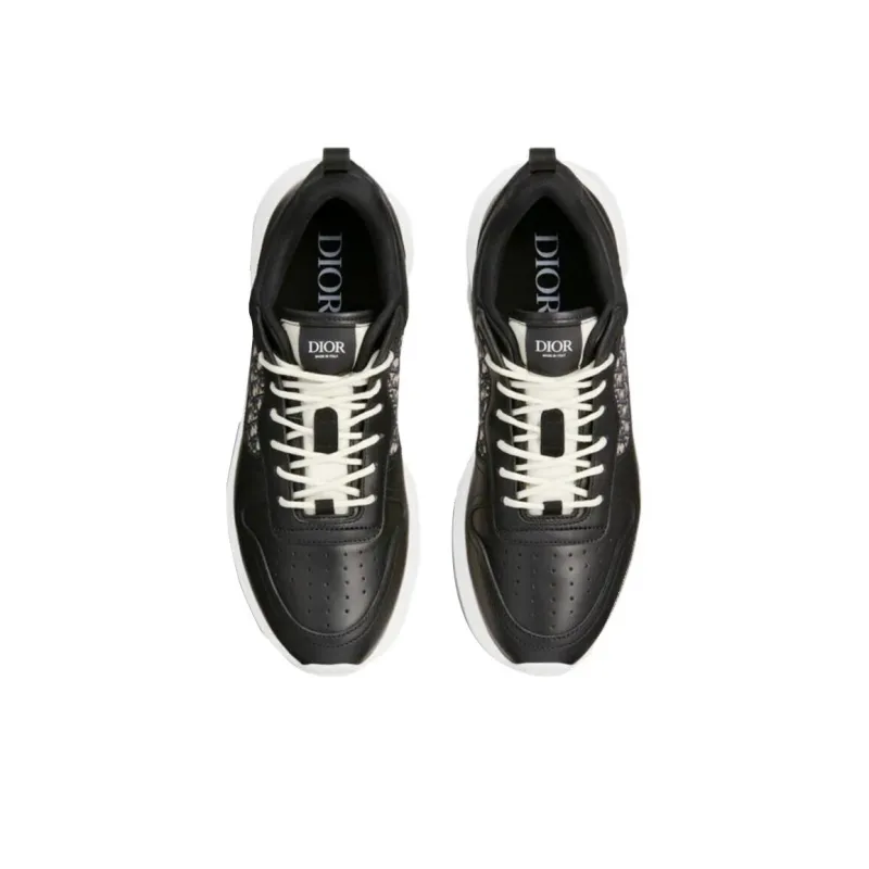 DIOR B25 Runner Black Smooth Calfskin Oblique Jacquard-3