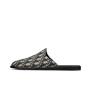 DIOR InDIOR Mule Beige Black DIOR Oblique Jacquard