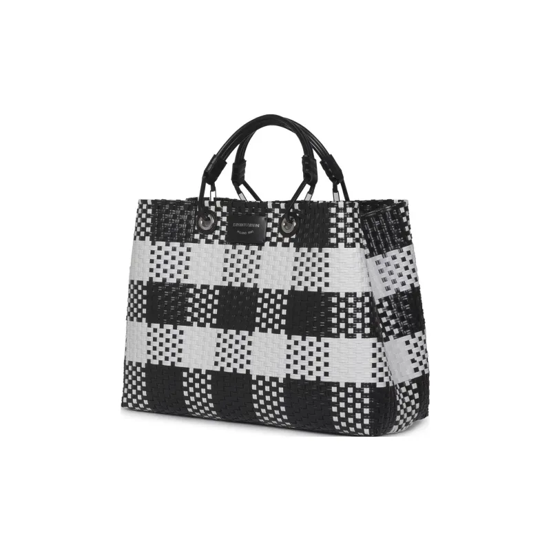 EMPORIO ARMANI Polyester Handbag Medium Size Women's Black White-2